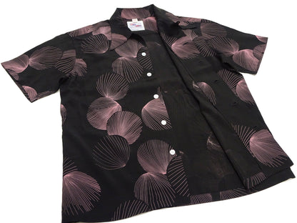 Duke Kahanamoku Hawaiian Shirt Men's 1950s Duke's Shell Reproduction Short-Sleeve Aloha Shirt DK39450 119 Black