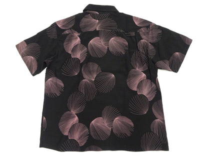 Duke Kahanamoku Hawaiian Shirt Men's 1950s Duke's Shell Reproduction Short-Sleeve Aloha Shirt DK39450 119 Black