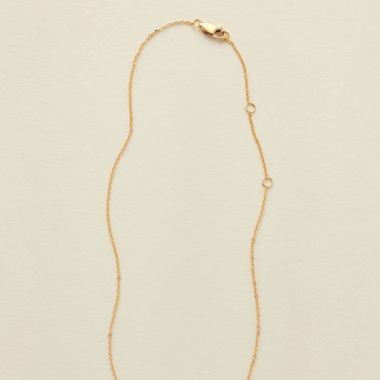 Hammered Half Moon Disc Necklace