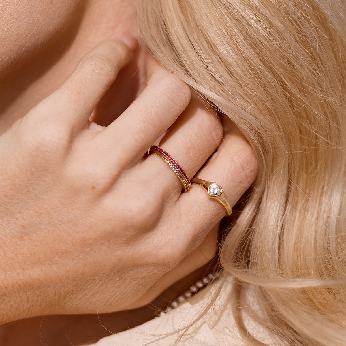 CZ Heart Signet Ring | Final Sale