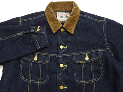 Lee Japan 101-LJ Storm Rider-Inspired Blanket-Lined Denim Jacket - 13 oz Left-Hand Twill Indigo - One-Wash - (LM5110-100 Deep Indigo)