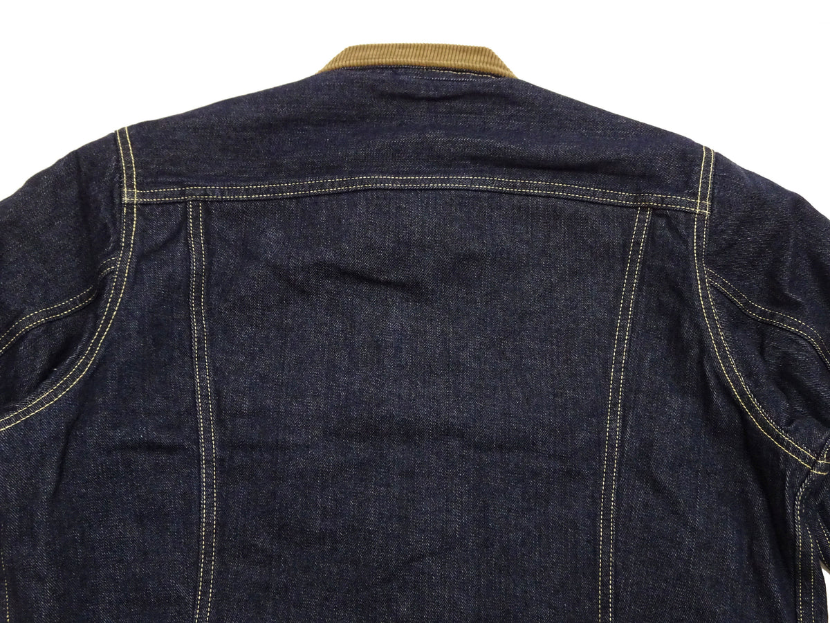 Lee Japan 101-LJ Storm Rider-Inspired Blanket-Lined Denim Jacket - 13 oz Left-Hand Twill Indigo - One-Wash - (LM5110-100 Deep Indigo)