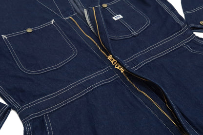 Lee Coverall Men's Reproduction of Union-All Long Sleeve Unlined Coveralls LM7213 LM7213-200 Rince Deep Blue Indigo
