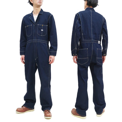 Lee Coverall Men's Reproduction of Union-All Long Sleeve Unlined Coveralls LM7213 LM7213-200 Rince Deep Blue Indigo