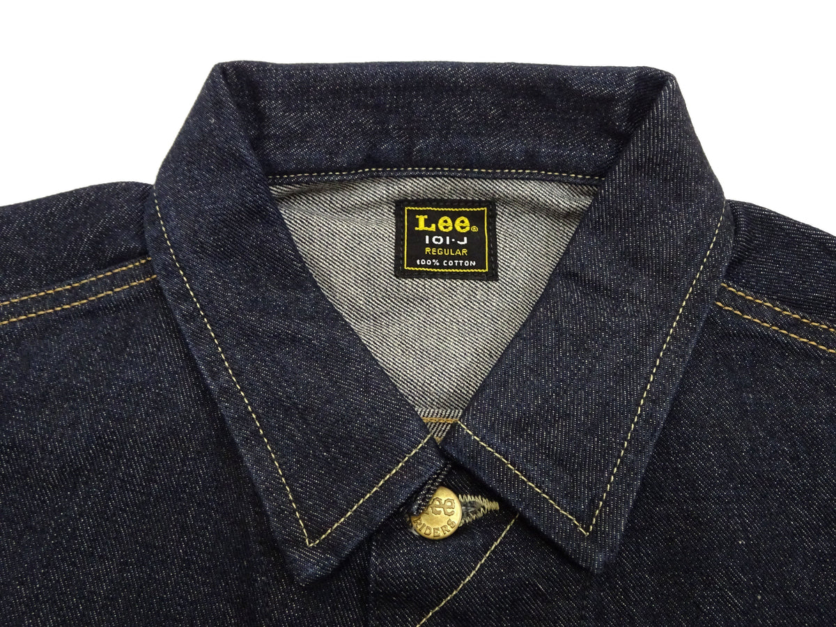 Lee 101J Rider Jacket Men's Denim Jacket 14.4 oz Left-Hand Twill - Lee Japan Reproduction (LM8100-500 Deep Indogo One-Wash)