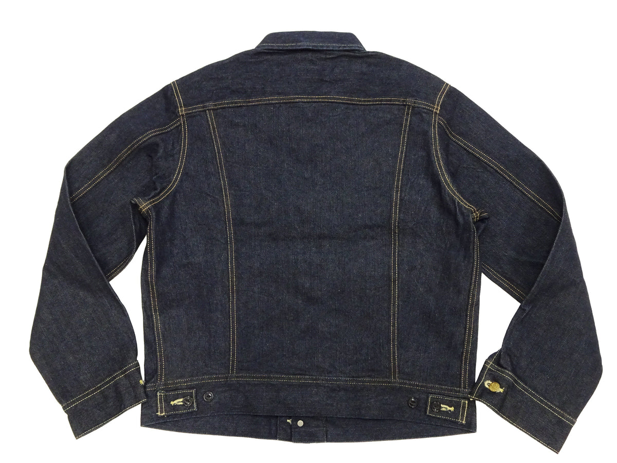 Lee 101J Rider Jacket Men's Denim Jacket 14.4 oz Left-Hand Twill - Lee Japan Reproduction (LM8100-500 Deep Indogo One-Wash)