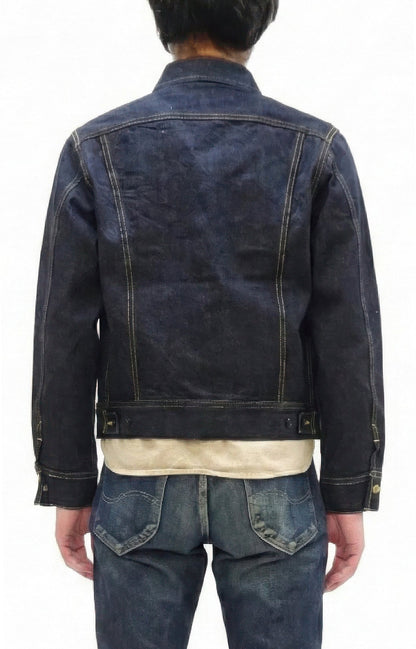 Lee 101J Rider Jacket Men's Denim Jacket 14.4 oz Left-Hand Twill - Lee Japan Reproduction (LM8100-500 Deep Indogo One-Wash)