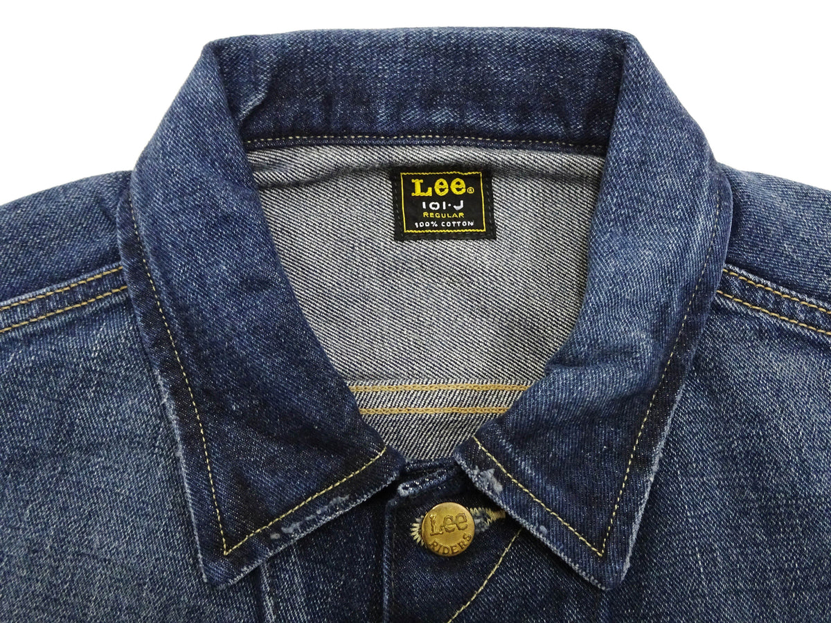 Lee 101J Rider Jacket Men's Denim Jacket 14.4 oz Left-Hand Twill - Lee Japan Reproduction (LM8100-526 Faded Indigo One-Wash)