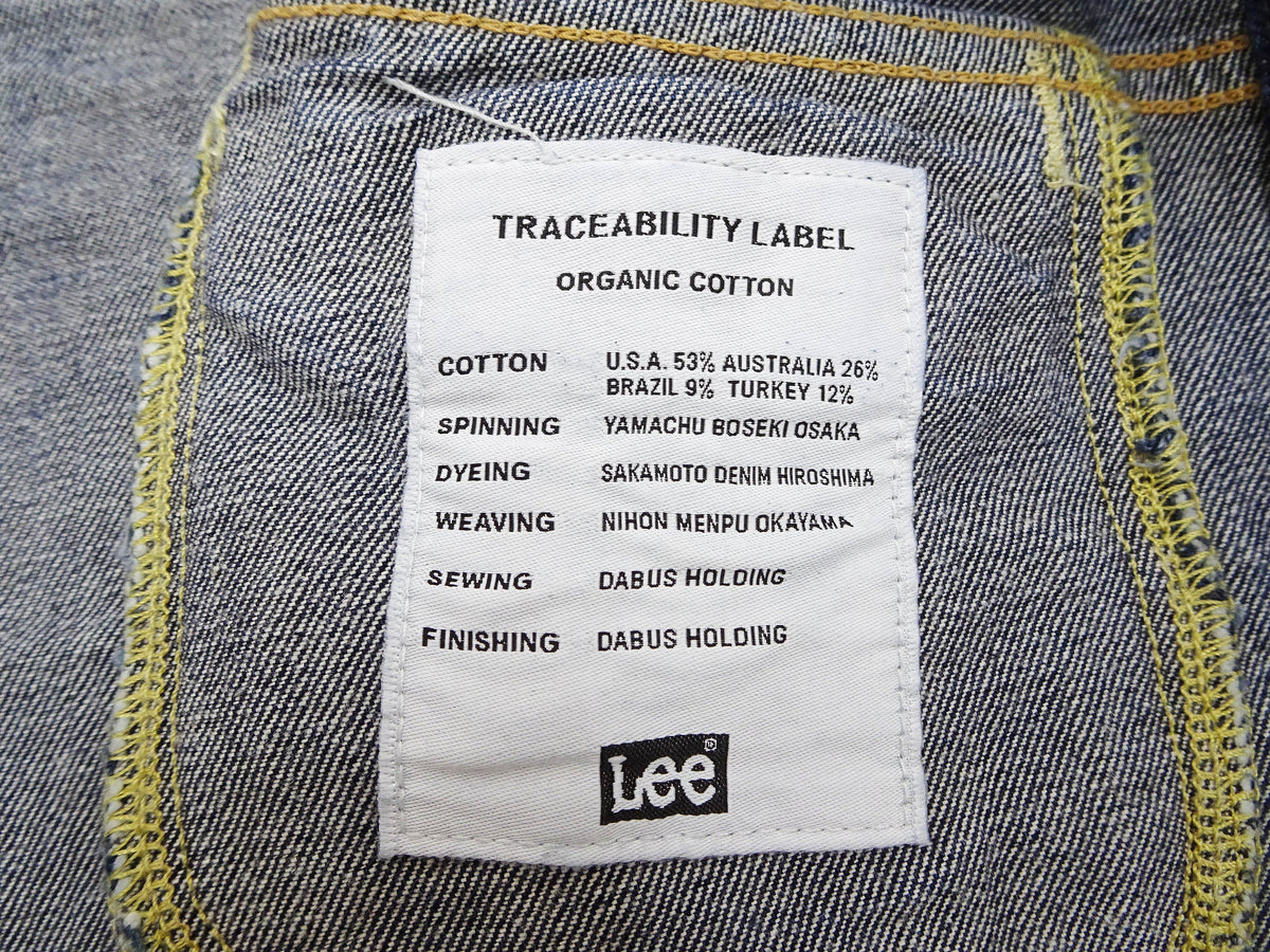 Lee 101J Rider Jacket Men's Denim Jacket 14.4 oz Left-Hand Twill - Lee Japan Reproduction (LM8100-526 Faded Indigo One-Wash)