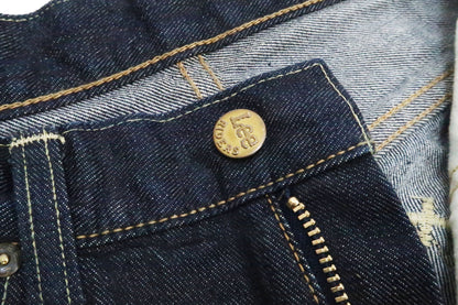 Lee Jeans 101Z with Zip fly Men's Regular Fit Straight Jeans LM8101 Made in Japan LM8101-500 One-Washed Deep Blue Indigo Denim