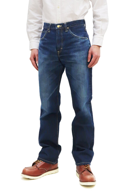 Lee Jeans 101Z with Zip fly Men's Regular Fit Straight Jeans LM8101 Made in Japan LM8101-526 Pre-Faded Blue Indigo Denim