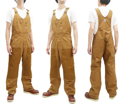 Lee Overalls Men's Casual Fashion Double Knee Duck Canvas Bib Overall High-Back LM8605 LM8605-145 Brown