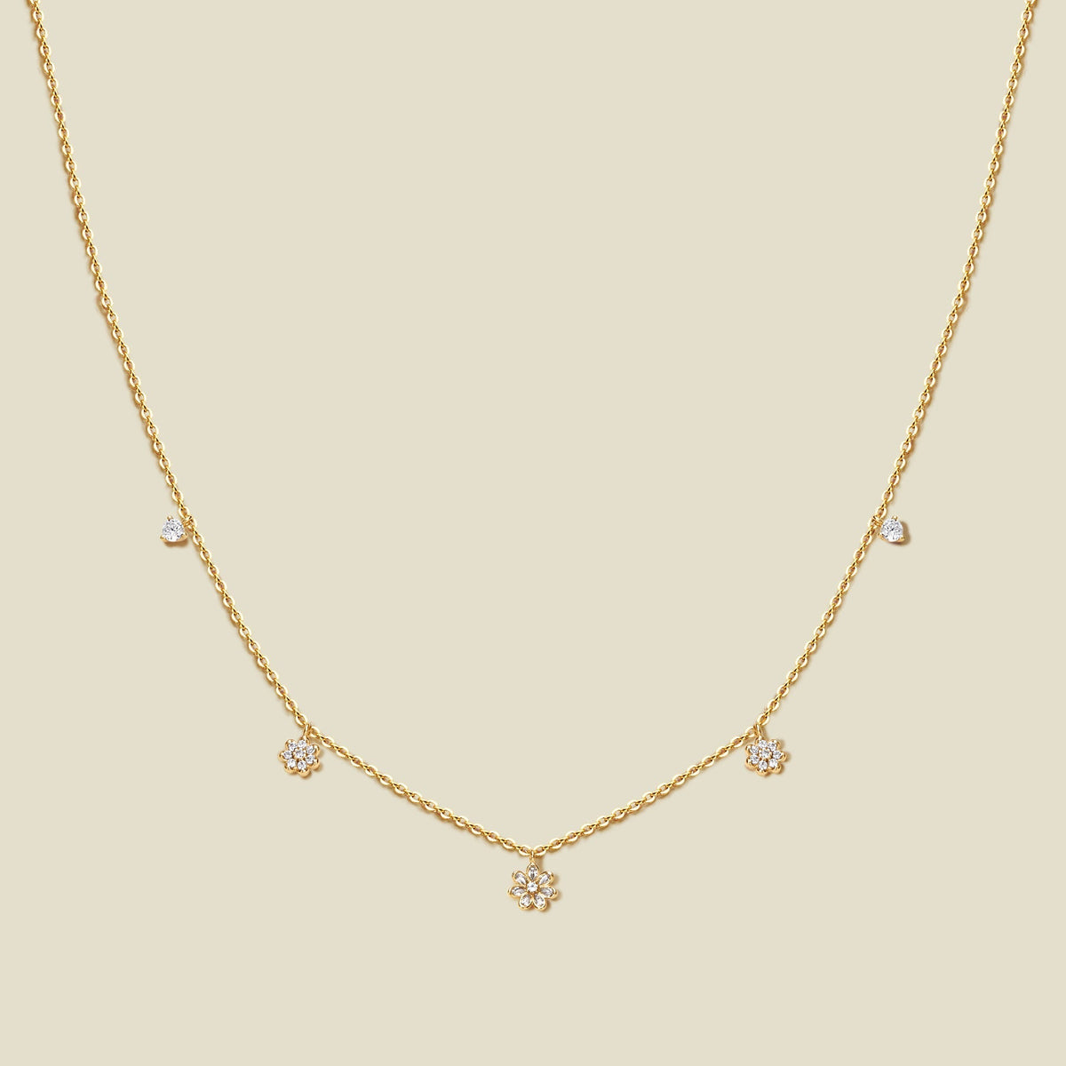Flora Luxe Floating Necklace