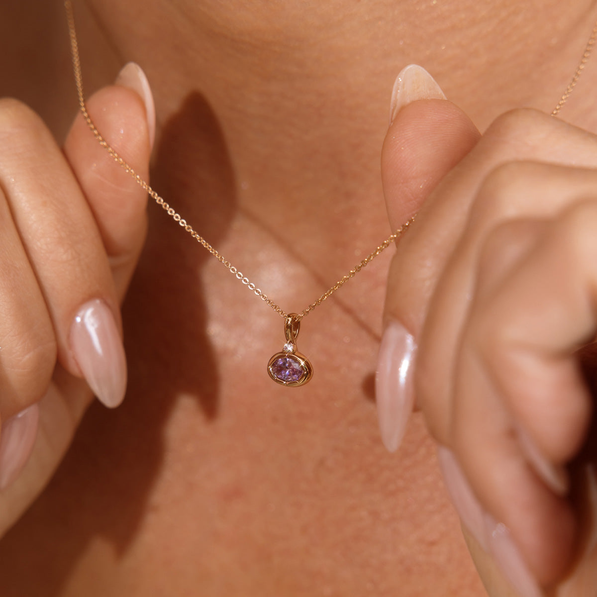 June Oval Birthstone Charm