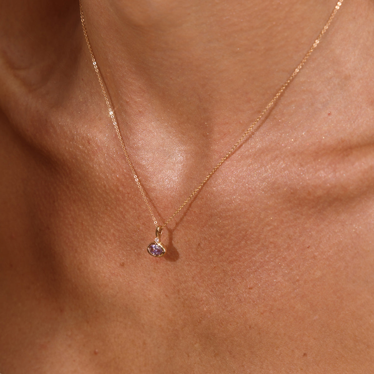 June Oval Birthstone Charm