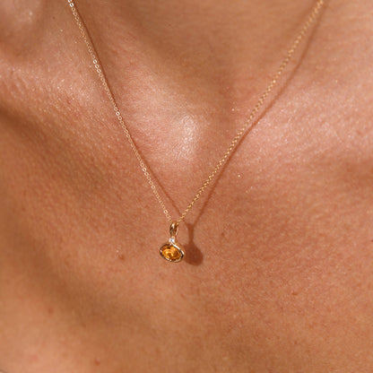 November Oval Birthstone Charm