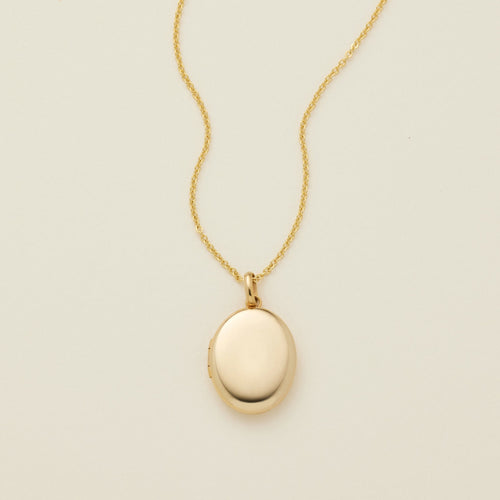 Mini Oval Locket Necklace