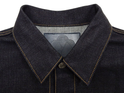 Momotaro Jeans Denim Jacket #002 Men's 1953 Type 2 Style 14.7oz. Zimbabwean Cotton Deep Indigo Denim Jean Jacket MMGJ0002 Sanforized, Unwashed Finish