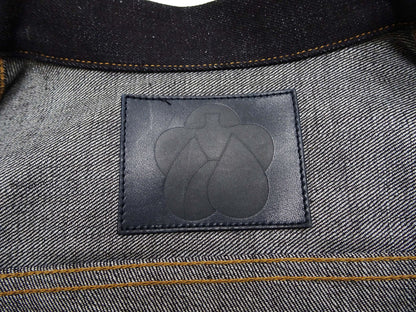 Momotaro Jeans Denim Jacket #002 Men's 1953 Type 2 Style 14.7oz. Zimbabwean Cotton Deep Indigo Denim Jean Jacket MMGJ0002 Sanforized, Unwashed Finish