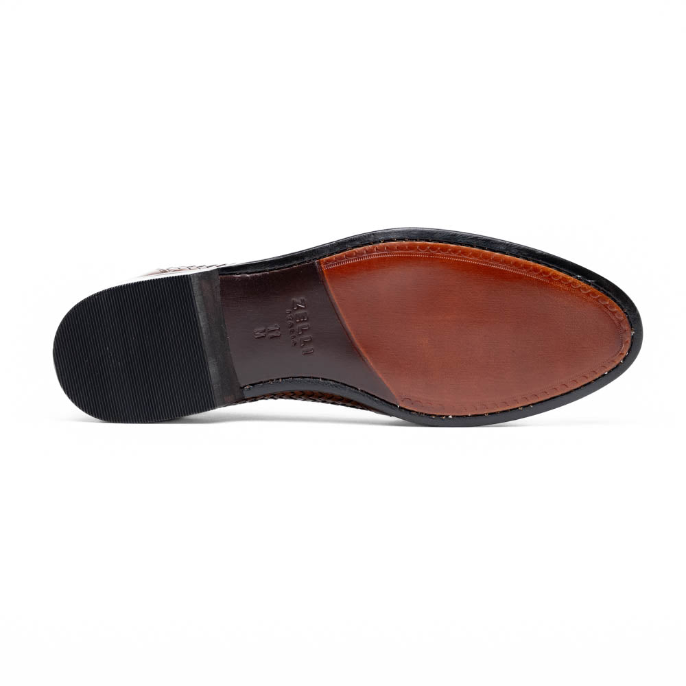 15-585-CGN NICOLA Italian Calfskin Basketweave, Cognac