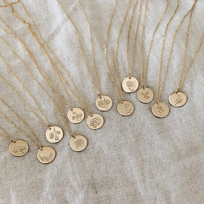 October Birth Flower Necklace