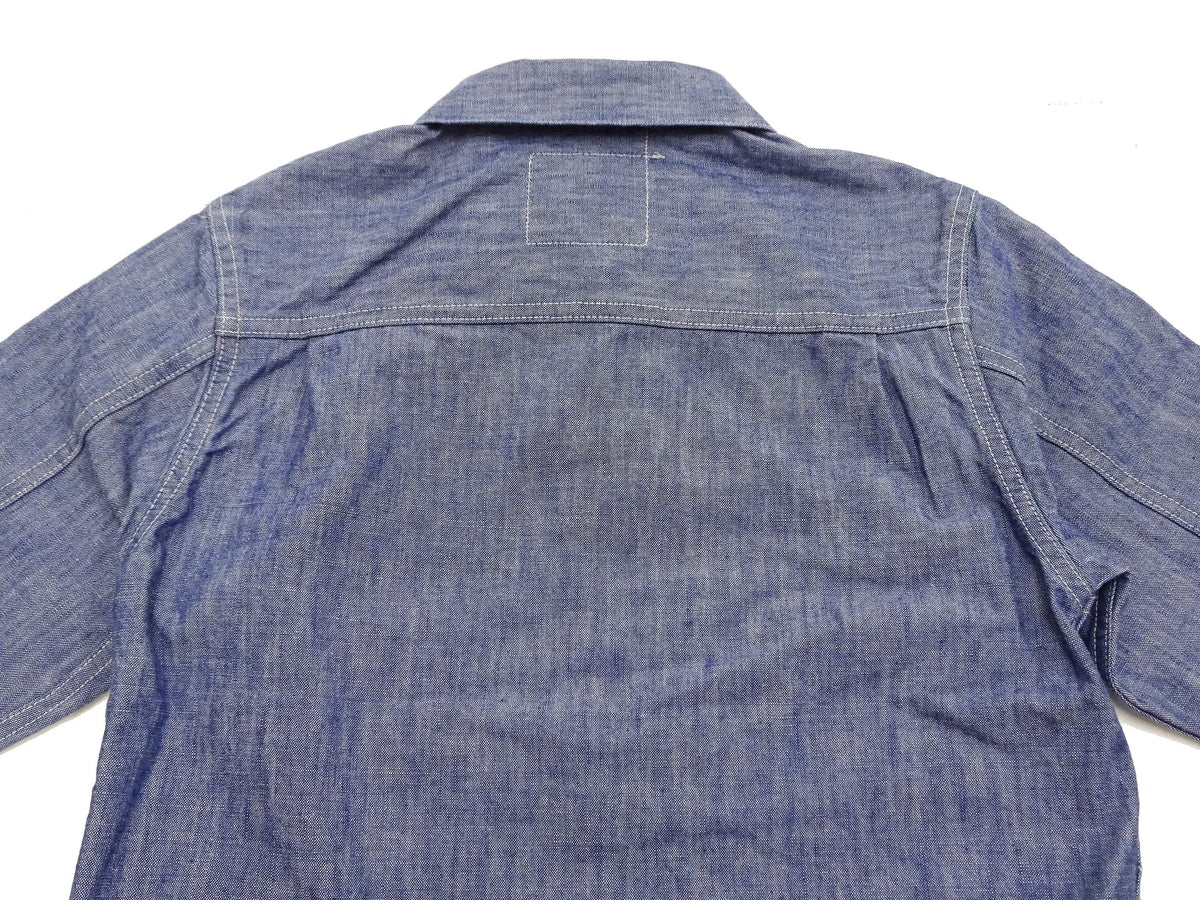 ONI Denim Men's 13oz Japanese Blue Chambray Jacket - Modern Type II Style, One-Wash (ONI-02516P-SHVCH)
