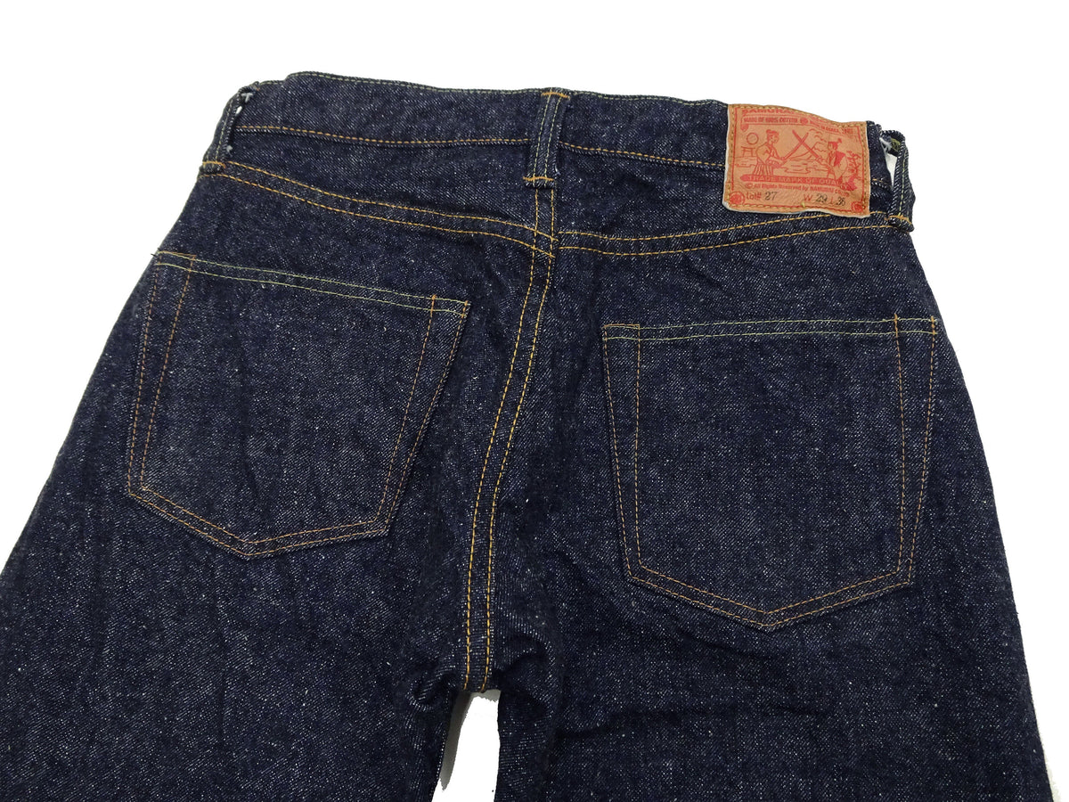 Samurai Jeans S0510XXII Men's Regular Straight Fit One-Washed 15 Oz. Indigo Japanese Denim Pants One Wash