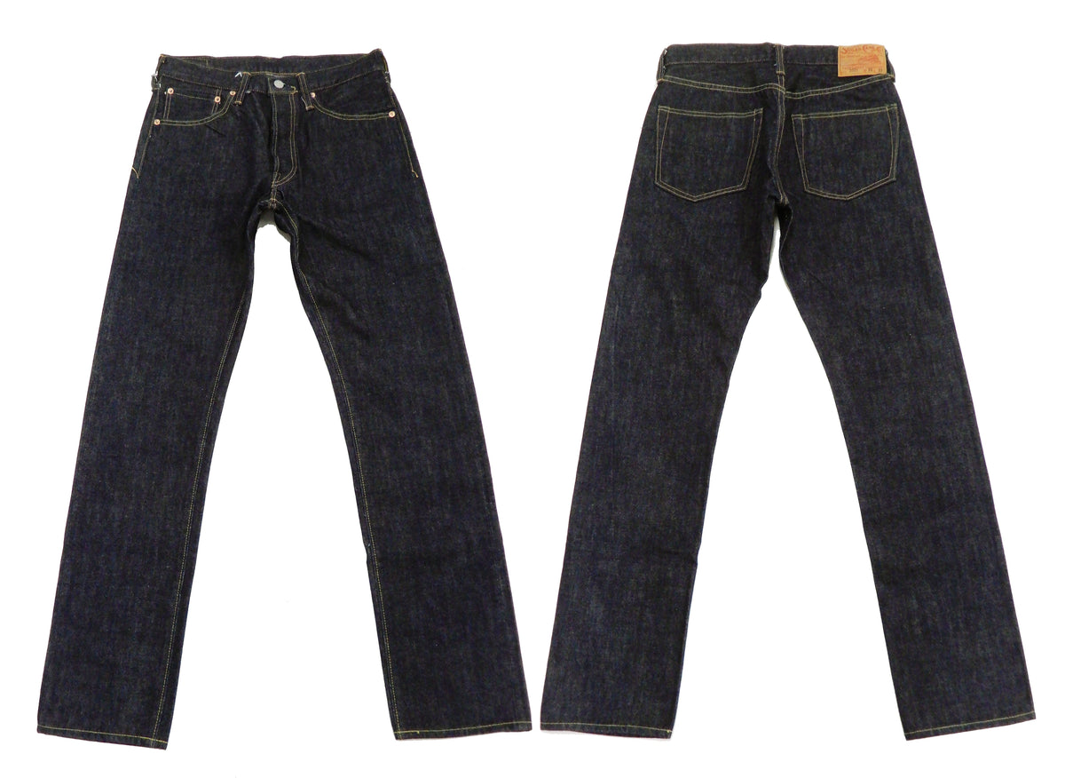 Sugar Cane Jeans Men's Slim Tapered Fit One-Washed 14.25 Oz. Japanese Selvedge Denim SC42021A