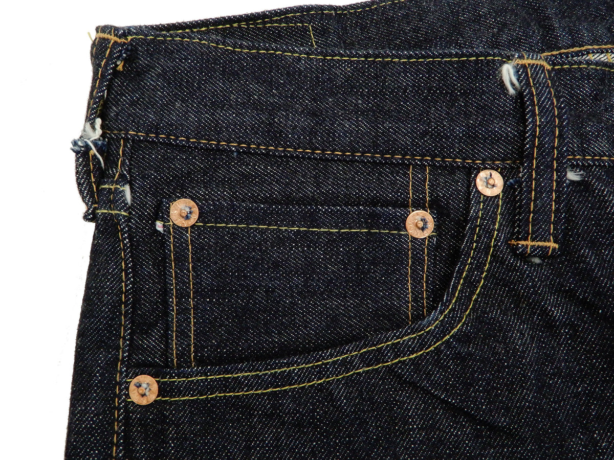 Sugar Cane Jeans Men's Slim Tapered Fit One-Washed 14.25 Oz. Japanese Selvedge Denim SC42021A