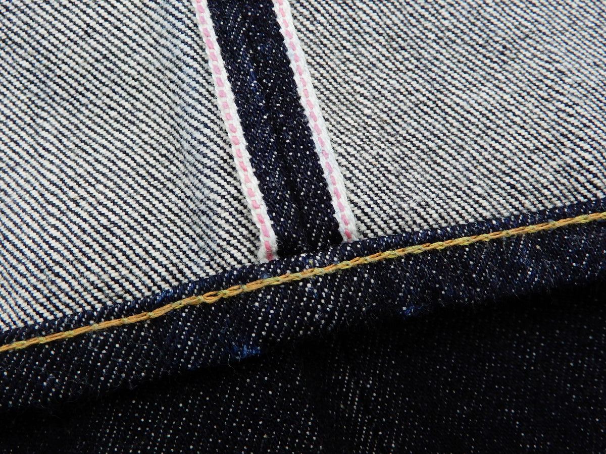 Sugar Cane Jeans Men's Slim Tapered Fit One-Washed 14.25 Oz. Japanese Selvedge Denim SC42021A