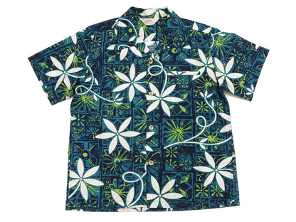 Star of Hollywood Elvis Presley Blue Hawaii Shirt Men's Casual All-Over Print Short-Sleeve Camp Collar Shirt Toyo Enterprises SH39493 145 Green