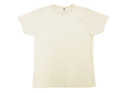 Samurai Jeans T-shirt Men's Plain Short Sleeve French Terry Fabric Tee Inlay Loopwheele T-Shirt SJST24-RIM Faded-Ivory