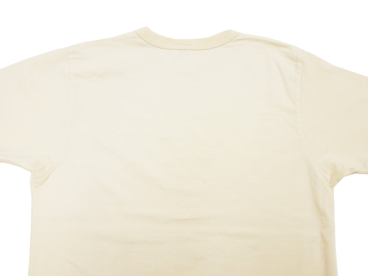 Samurai Jeans T-shirt Men's Plain Short Sleeve French Terry Fabric Tee Inlay Loopwheele T-Shirt SJST24-RIM Faded-Ivory