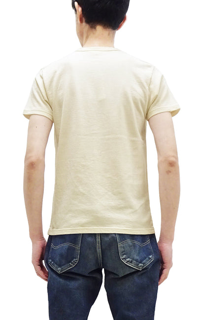 Samurai Jeans T-shirt Men's Plain Short Sleeve French Terry Fabric Tee Inlay Loopwheele T-Shirt SJST24-RIM Faded-Ivory