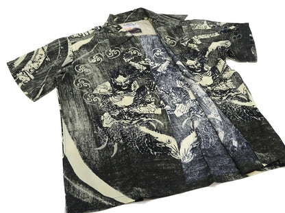 Sun Surf Hawaiian Shirt Men's Japanese Art Katsushika Hokusai Short Sleeve Aloha Shirt SS39133 119 Black