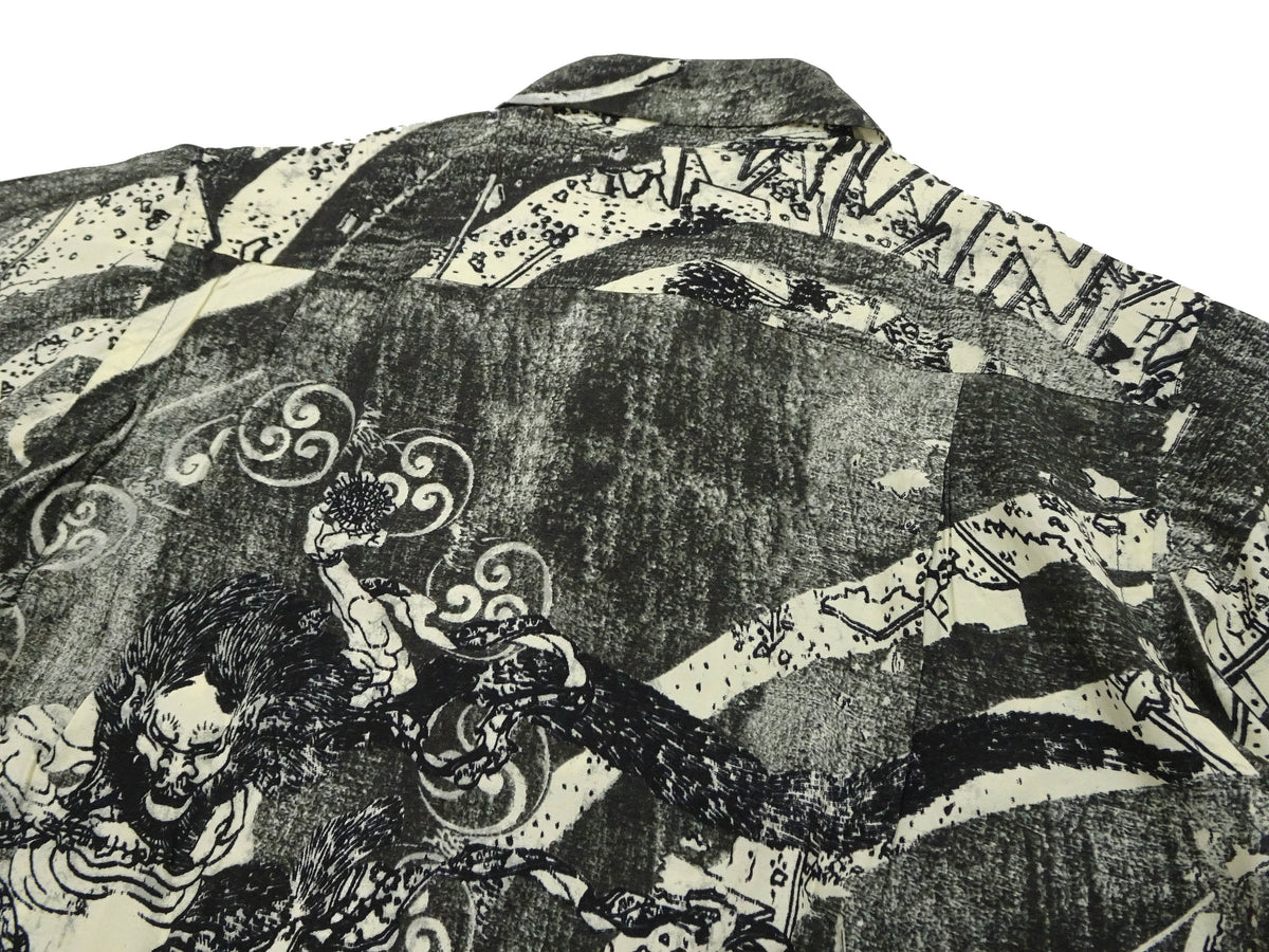 Sun Surf Hawaiian Shirt Men's Japanese Art Katsushika Hokusai Short Sleeve Aloha Shirt SS39133 119 Black