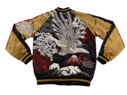 Hanatabi Gakudan Men's Japanese Souvenir Jacket Japanese Phoenixn Sukajan Script SSJ-004