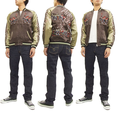 Hanatabi Gakudan Men's Japanese Souvenir Jacket Fox's Wedding Sukajan Script SSJ-511
