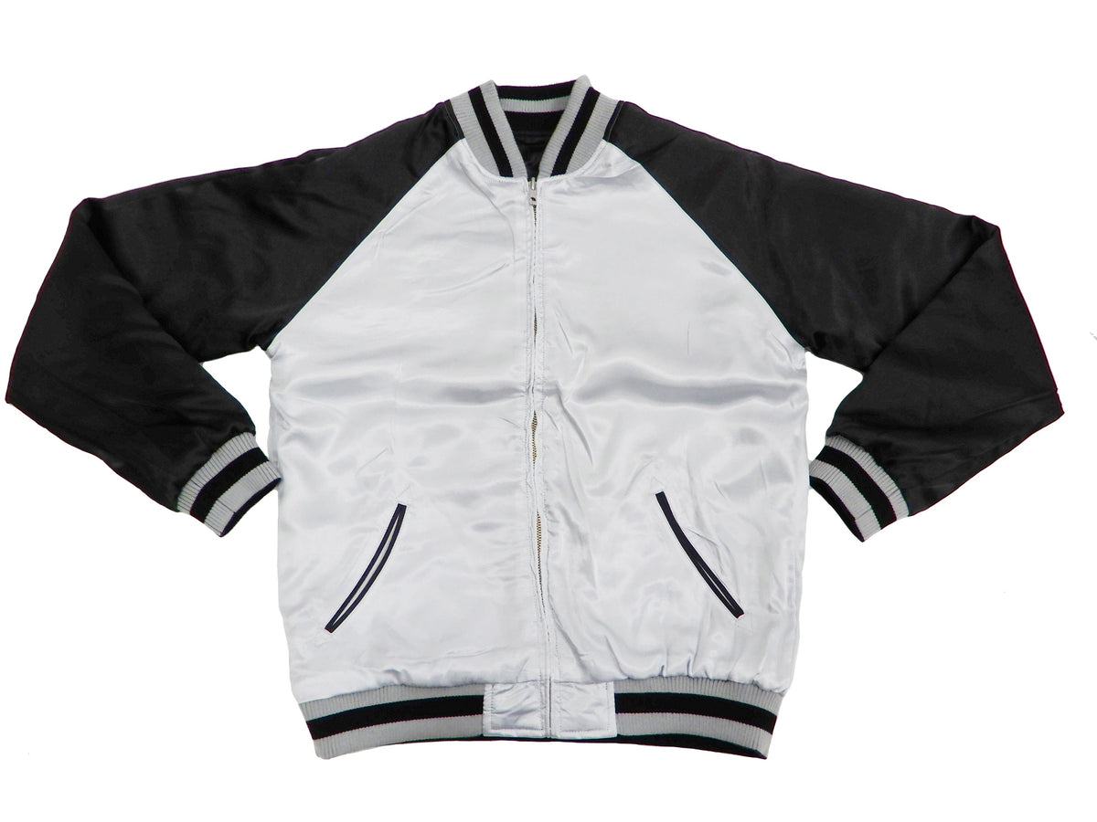 Hanatabi Gakudan Men's Japanese Souvenir Jacket Japanese Butterfly Art Sukajan Script SSJ-704