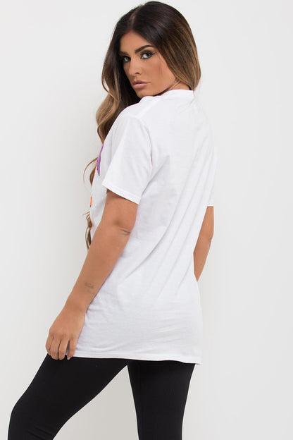 California Teddy Bear Graphic T Shirt White