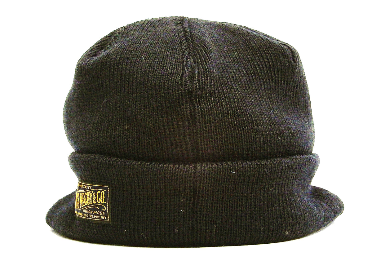 TOYS McCOY Men's M1941 Jeep Cap Radar Cap with Ear Flaps Winter Knit Hat TMA1842 Navy-Blue