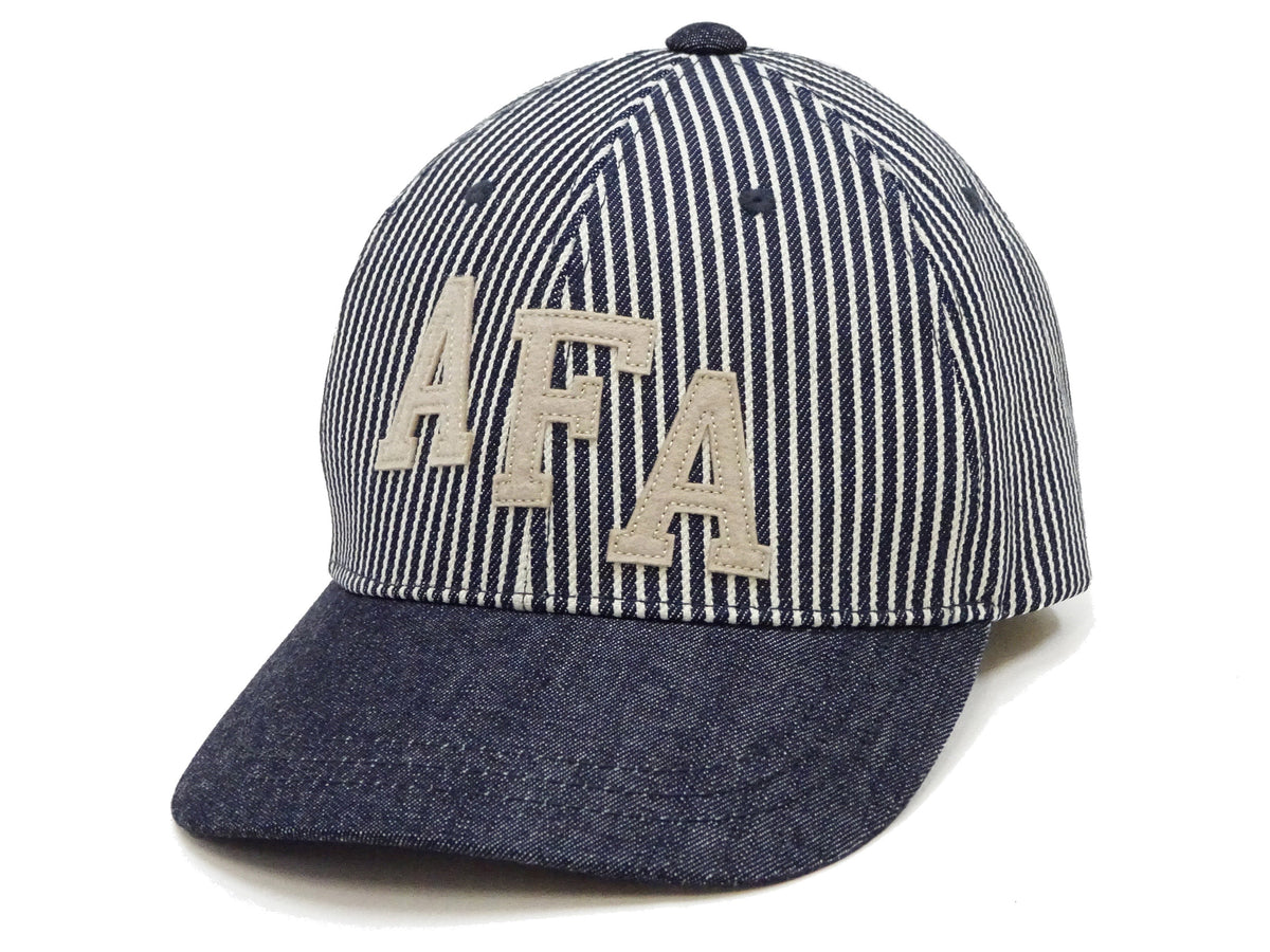 TOYS McCOY AFA Patch Cotton Cap - Men's Hickory Stripe & Denim Brim Military-Style Baseball Hat - TMA2527