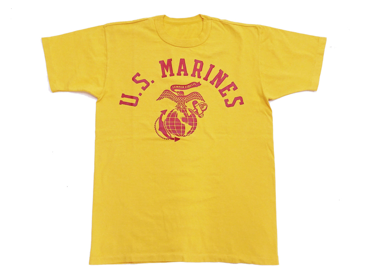 TOYS McCOY Graphic Loopwheel T-shirt - Men's Short Sleeve Taxi Driver U.S. Marines Printed Tee TMC2515 060 Faded-Yellow