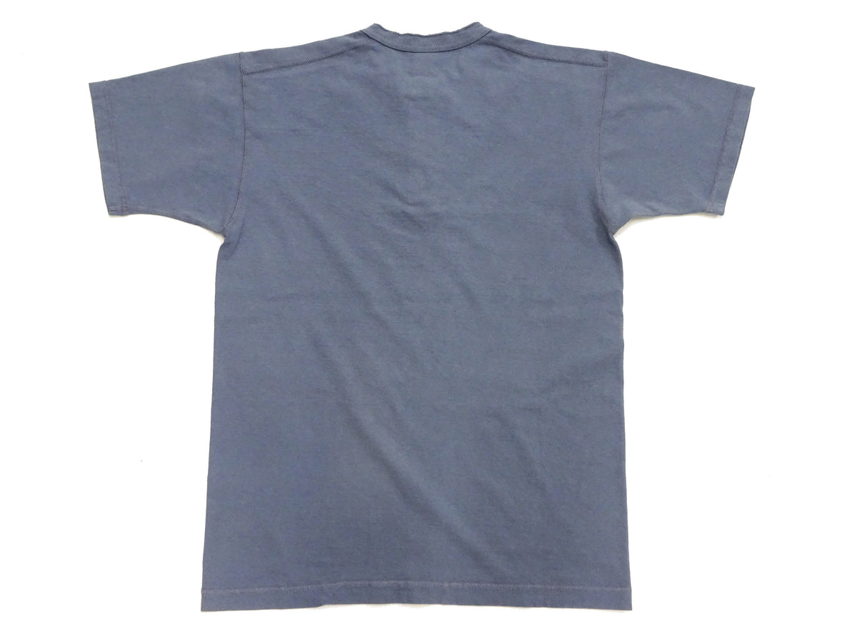 TOYS McCOY Plain Loopwheel Henley T-Shirt - Men's Short Sleeve Tubular Tee The Great American Hero Union Shirt TMC2537 120 Faded-Blue