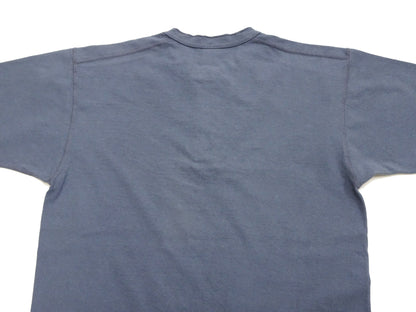 TOYS McCOY Plain Loopwheel Henley T-Shirt - Men's Short Sleeve Tubular Tee The Great American Hero Union Shirt TMC2537 120 Faded-Blue