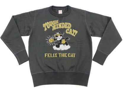 TOYS McCOY Men's Felix the Cat Sweatshirt - Vintage-Style Heavyweight Loopwheel Fleece - Made in Japan (TMC2547 030 Faded black)