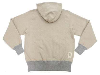TOYS McCOY Men's Heavyweight Full Zip Hoodie - Vintage-Style Zip-Up Solid Hooded Sweatshirt TMC2567 040 Sand-Beige