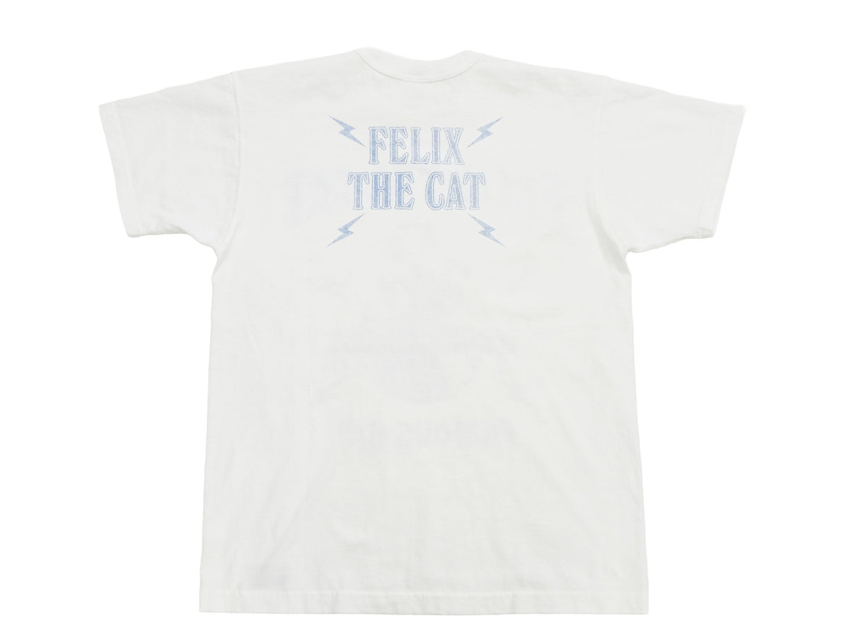 TOYS McCOY Men's Felix the Cat Short-Sleeve Graphic T-Shirt, Garment-Dyed Loopwheel Tubular Tee, Made in Japan (TMC2603 011 Aged Off White)