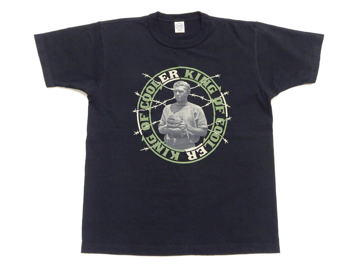 TOYS McCOY Men's Short-Sleeve Steve McQueen Graphic T-Shirt, Tubular Knit Jersey, One-Wash, Made in Japan (TMC2605 030 Black)