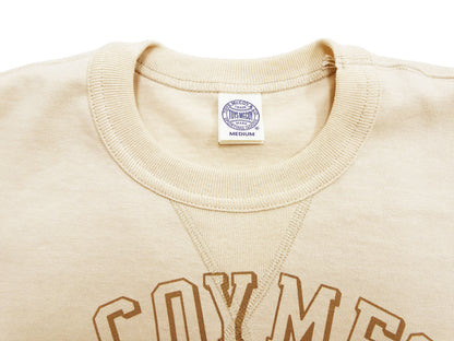 TOYS McCOY Men's Short Sleeve Military Graphic Vintage-Inspired T-Shirt, Loopwheel Tubular Tee with V-Gusset, Unwashed Finish, Made in Japan (TMC2608 041 Beige)